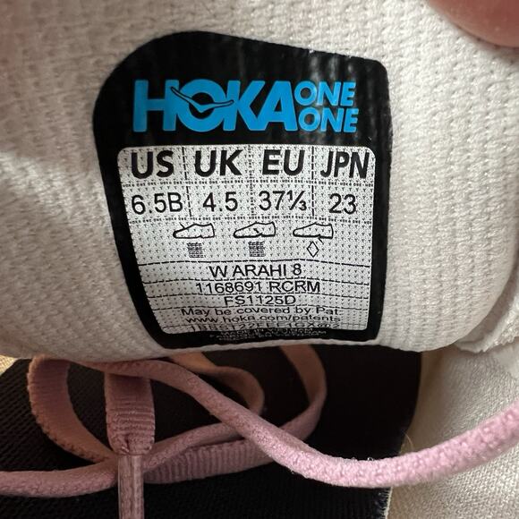 HOKA ARAHI 8 Women's Cream and Pink Running Shoes - Picture 4 of 16
